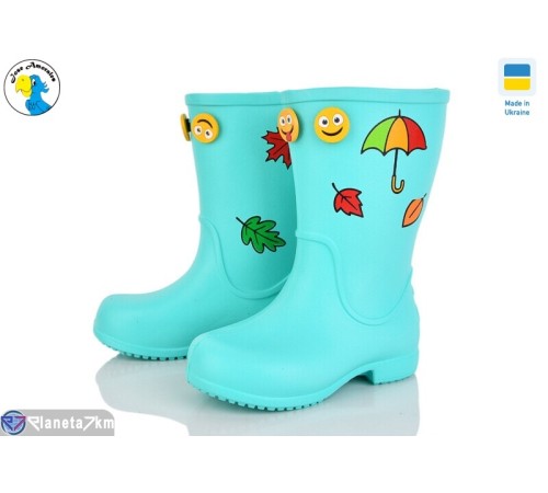 Дитячі чоботи з піни на весну/осінь (8 пар р.22-28) зелений  "Jose Amorales"