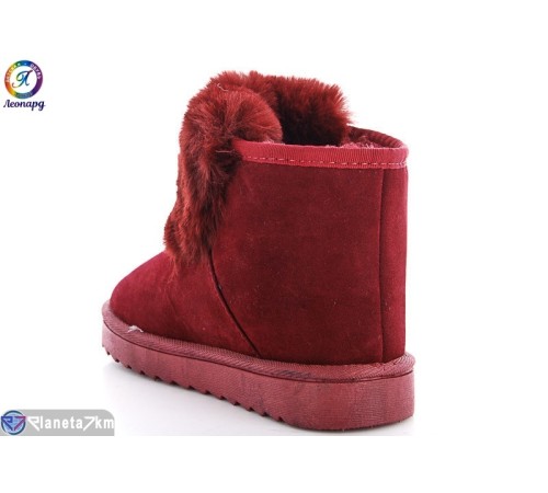 Дитячі Уггі на зиму (12 пар р.31-36) бордовий  "Леопард"