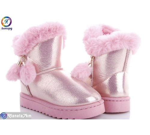 Дитячі Уггі на зиму (12 пар р.31-36) рожевий  "Леопард"
