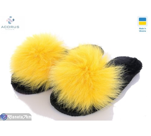 Тапки жіночі на весну/осінь (6 пар р.36-41) чорний  "Acorus"