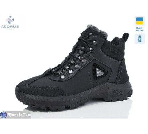 Черевики чоловічі на зиму (6 пар р.41-45) чорний  "Acorus"