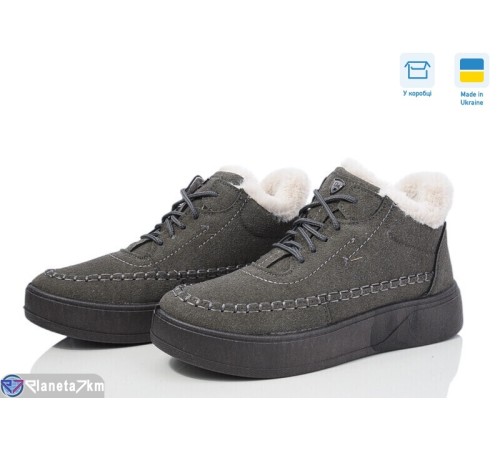 Черевики жіночі на зиму (6 пар р.37-41) сірий  "OLLA"