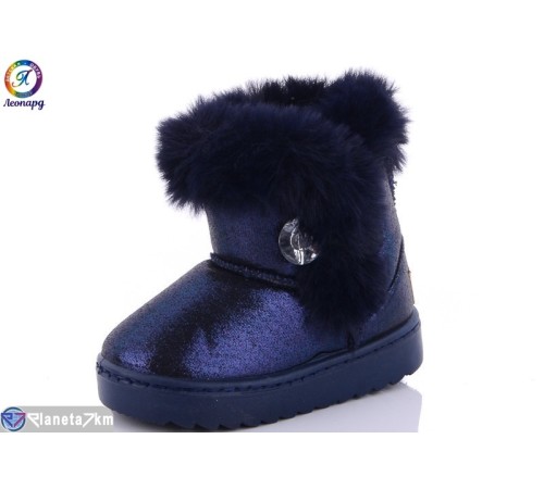 Дитячі Уггі на зиму (12 пар р.25-30) синій  "Леопард"
