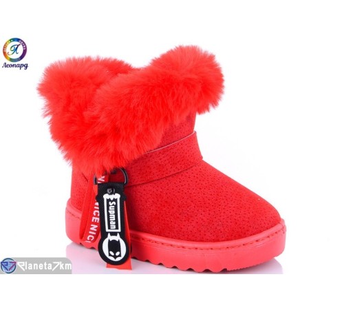 Дитячі Уггі на зиму (12 пар р.25-30) червоний  "Леопард"