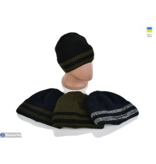 Шапка чоловіча на зиму (5 шт. р.сетка One size) мікс  "VIOLA"