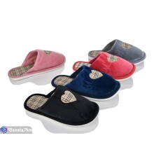 Тапки жіночі на зиму (12 пар р.36-41) мікс  "LUCKY"