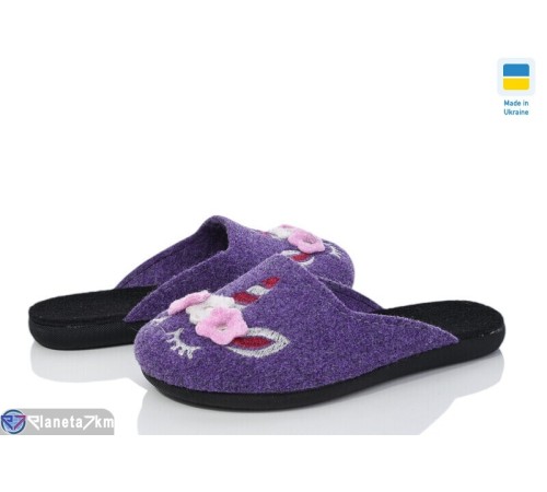 Тапки дитячі на весну/осінь (6 пар р.30-35) фіолетовий  "INPIRE"