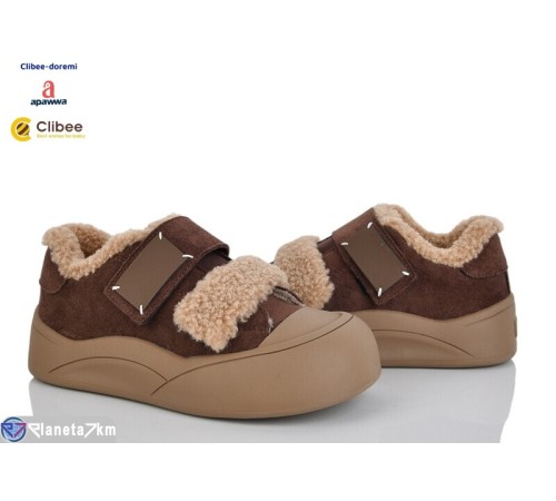 Кросівки жіночі на зиму (7 пар р.31-37) коричневий  "BELIES-D"