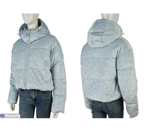 Куртка жіноча на зиму (4 шт. р.сетка 42-48) блакитний  "Kalabok" Куртка жіноча на зиму (4 шт. р.сетка 42-48) блакитний  "Kalabok"