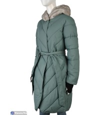 Пальто жіноче на зиму (5 шт. р.сетка M-3XL) зелений  "Kalabok"