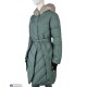 Пальто жіноче на зиму (5 шт. р.сетка M-3XL) зелений  "Kalabok"