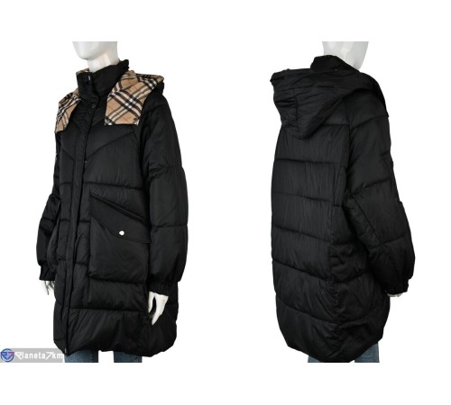 Куртка жіноча на зиму (4 шт. р.сетка L-3XL) чорний  "Kalabok"