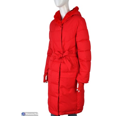 Пальто жіноче на зиму (5 шт. р.сетка L-3XL) червоний  "Kalabok" Пальто жіноче на зиму (5 шт. р.сетка L-3XL) червоний  "Kalabok"