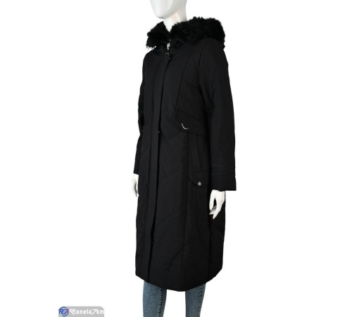 Пальто жіноче на зиму (5 шт. р.сетка L-3XL) чорний  "Kalabok" Пальто жіноче на зиму (5 шт. р.сетка L-3XL) чорний  "Kalabok"