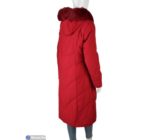 Пальто жіноче на зиму (5 шт. р.сетка L-3XL) червоний  "Kalabok" Пальто жіноче на зиму (5 шт. р.сетка L-3XL) червоний  "Kalabok"