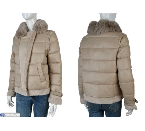 Куртка жіноча на зиму (4 шт. р.сетка M-L) коричневий  "Kalabok"