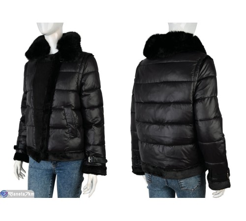 Куртка жіноча на зиму (4 шт. р.сетка M-L) чорний  "Kalabok"