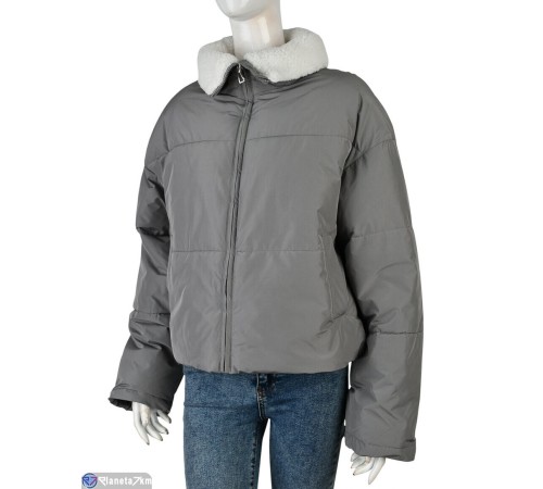 Куртка жіноча на зиму (3 шт. р.сетка M-XL) сірий  "Kalabok"