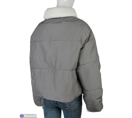 Куртка жіноча на зиму (3 шт. р.сетка M-XL) сірий  "Kalabok"