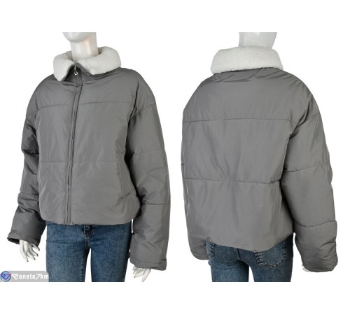 Куртка жіноча на зиму (3 шт. р.сетка M-XL) сірий  "Kalabok"