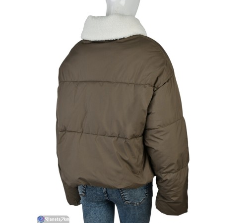 Куртка жіноча на зиму (3 шт. р.сетка M-XL) коричневий  "Kalabok"