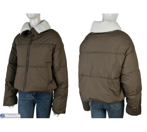 Куртка жіноча на зиму (3 шт. р.сетка M-XL) коричневий  "Kalabok"