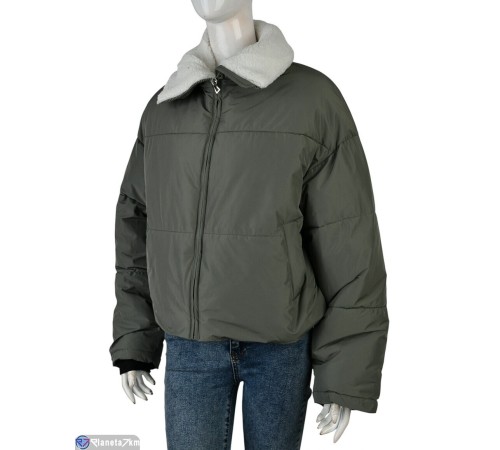 Куртка жіноча на зиму (3 шт. р.сетка M-XL) хакі  "Kalabok"