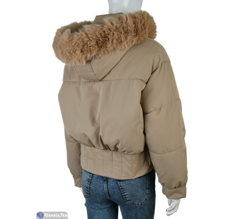 Куртка жіноча на зиму (4 шт. р.сетка M-2XL) бежевий  "Kalabok" Куртка жіноча на зиму (4 шт. р.сетка M-2XL) бежевий  "Kalabok"