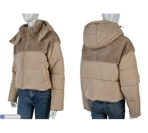 Куртка жіноча на зиму (4 шт. р.сетка 42-48) бежевий  "Kalabok" Куртка жіноча на зиму (4 шт. р.сетка 42-48) бежевий  "Kalabok"