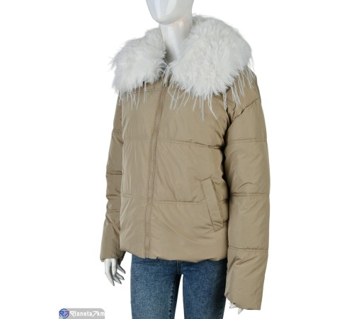 Куртка жіноча на зиму (4 шт. р.сетка 42-48) бежевий  "Kalabok" Куртка жіноча на зиму (4 шт. р.сетка 42-48) бежевий  "Kalabok"