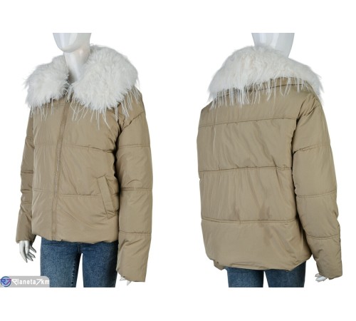 Куртка жіноча на зиму (4 шт. р.сетка 42-48) бежевий  "Kalabok" Куртка жіноча на зиму (4 шт. р.сетка 42-48) бежевий  "Kalabok"