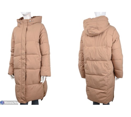 Пальто жіноче на зиму (5 шт. р.сетка 52-60) бежевий "Kalabok" Пальто жіноче на зиму (5 шт. р.сетка 52-60) бежевий "Kalabok"