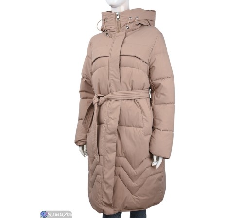Пальто жіноче на зиму (4 шт. р.сетка 52-58) бежевий "Kalabok" Пальто жіноче на зиму (4 шт. р.сетка 52-58) бежевий "Kalabok"