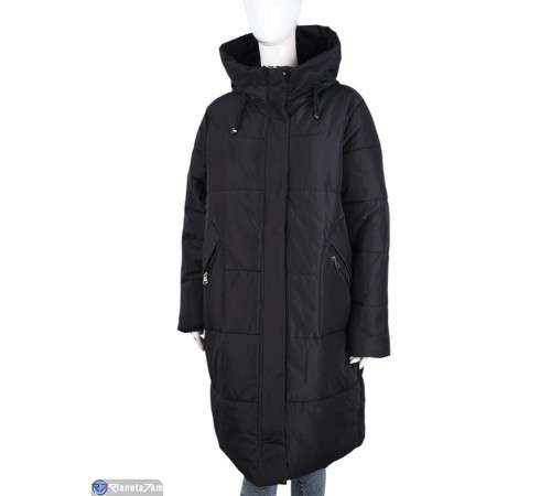 Пальто жіноче на зиму (5 шт. р.сетка 52-60) чорний "Kalabok" Пальто жіноче на зиму (5 шт. р.сетка 52-60) чорний "Kalabok"