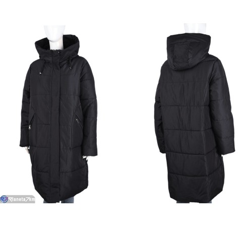 Пальто жіноче на зиму (5 шт. р.сетка 52-60) чорний "Kalabok" Пальто жіноче на зиму (5 шт. р.сетка 52-60) чорний "Kalabok"