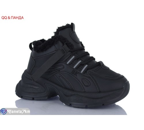 Кросівки жіночі на зиму (8 пар р.36-41) чорний  "QQ&Панда"