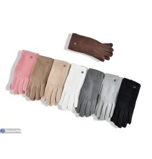 Рукавички жіночі на зиму (12 шт. р.сетка 6,5-8,5) мікс  "RUBIBAS"