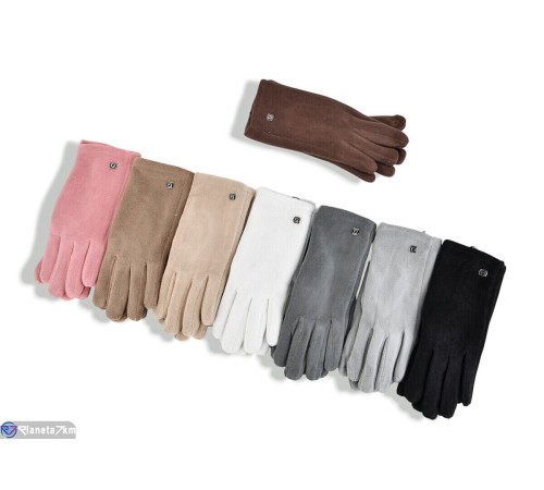 Рукавички жіночі на зиму (12 шт. р.сетка 6,5-8,5) мікс  "RUBIBAS"