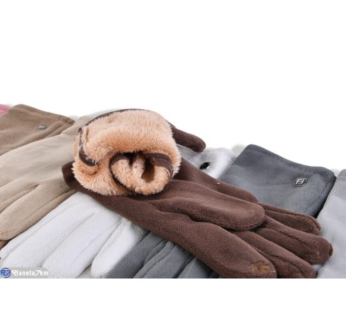 Рукавички жіночі на зиму (12 шт. р.сетка 6,5-8,5) мікс  "RUBIBAS"