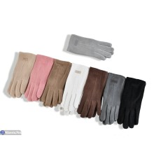 Рукавички жіночі на зиму (12 шт. р.сетка 6,5-8,5) мікс  "RUBIBAS"