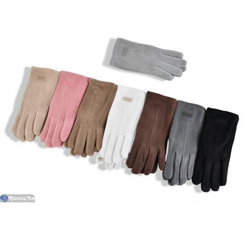 Рукавички жіночі на зиму (12 шт. р.сетка 6,5-8,5) мікс  "RUBIBAS"