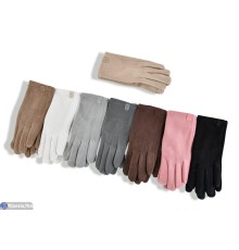 Рукавички жіночі на зиму (12 шт. р.сетка 6,5-8,5) мікс  "RUBIBAS"