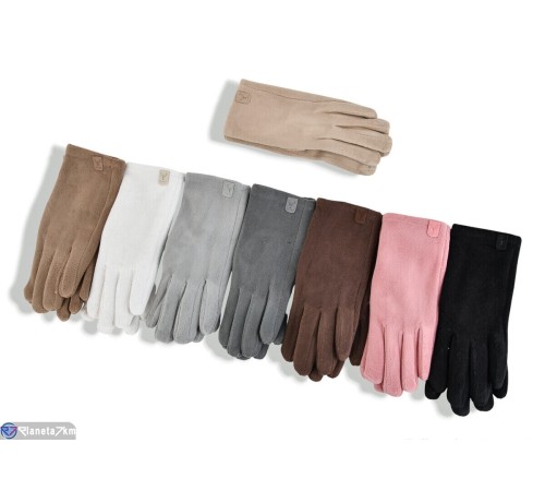 Рукавички жіночі на зиму (12 шт. р.сетка 6,5-8,5) мікс  "RUBIBAS"
