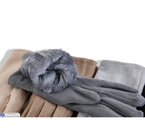 Рукавички жіночі на зиму (12 шт. р.сетка 6,5-8,5) мікс  "RUBIBAS"