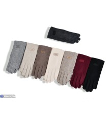 Рукавички жіночі на зиму (12 шт. р.сетка 6,5-8,5) мікс  "RUBIBAS"