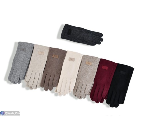 Рукавички жіночі на зиму (12 шт. р.сетка 6,5-8,5) мікс  "RUBIBAS"
