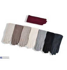 Рукавички жіночі на зиму (12 шт. р.сетка 6,5-8,5) мікс  "RUBIBAS"