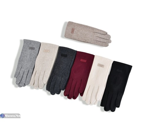 Рукавички жіночі на зиму (12 шт. р.сетка 6,5-8,5) мікс  "RUBIBAS"