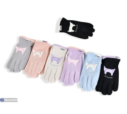 Рукавички дитячі на зиму (12 шт. р.сетка 8-12) мікс  "RUBIBAS"
