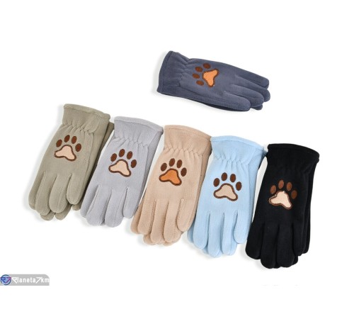 Рукавички дитячі на зиму (12 шт. р.сетка 8-12) мікс  "RUBIBAS"